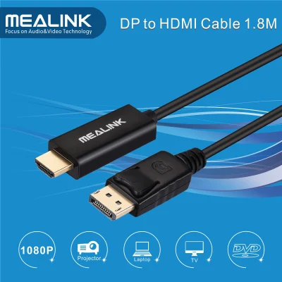 Cabo Displayport Dp para HDMI banhado a ouro de 1,8 m